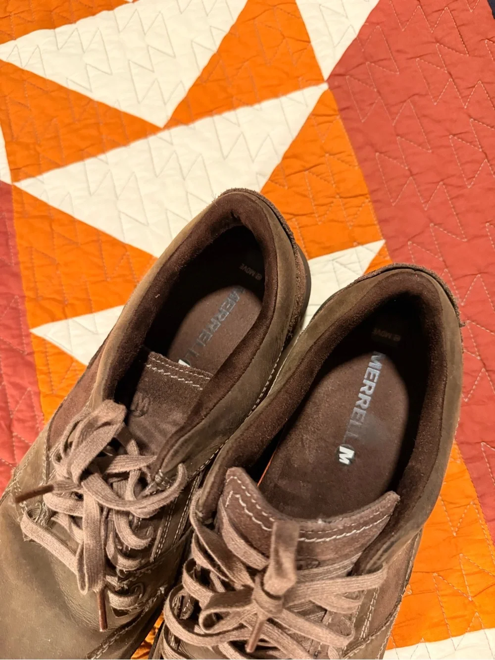 Merrell Men's Brown Leather Casual Athletic Shoes